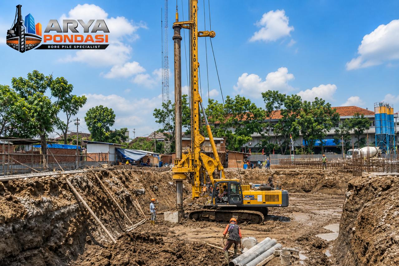 Pekerjaan Borepile Pembangunan Gedung BRI Di Jakarta