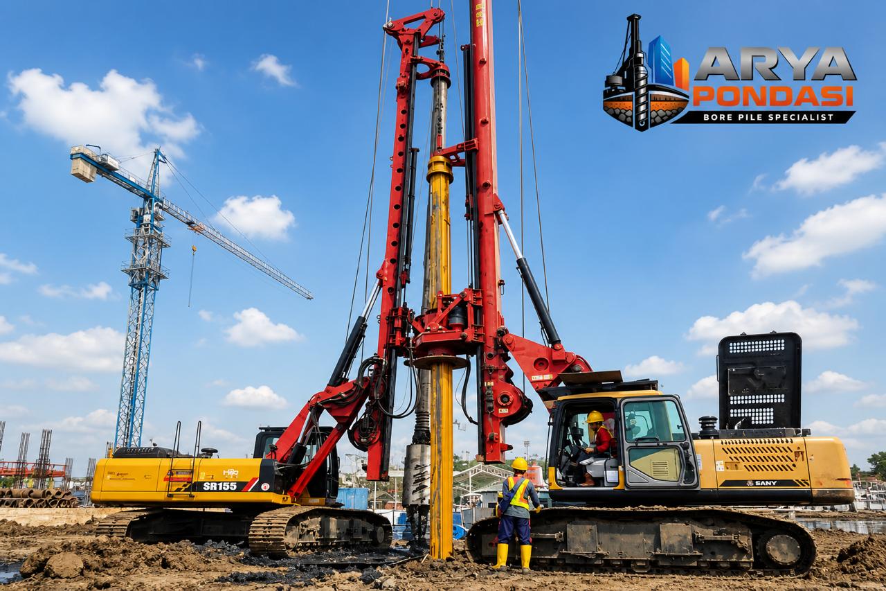 Pekerjaan Strauspile Proyek Bintoro